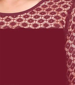 MAROON A-LINE KURTA