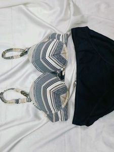 🇳🇿💫🎀Striped Padded Bra penty set