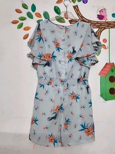 Cutecumber Sparkly Floral Jumpsuit