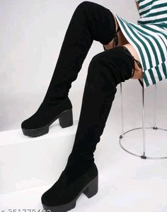 Stylish Black Over-the-Knee Boots