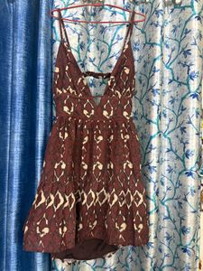Boho Chic Print Mini Dress
