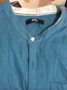 Men's Casual Band Collar Shirt