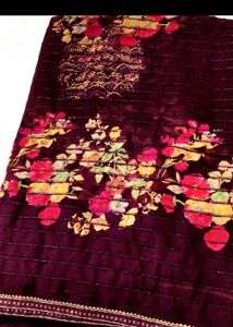 flower print saree