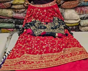 Stunning Red Embroidered Lehenga Choli