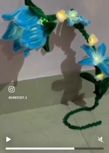 Beautiful Blue Flower String Lights