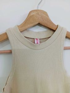 Sleek Ribbed Sleeveless Dress