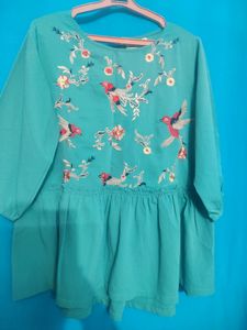 Green Peplum Top