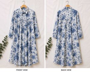 PRICE DROP! Blue Floral Print Midi Dress