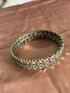 Unique Oxidized Silver Bangles