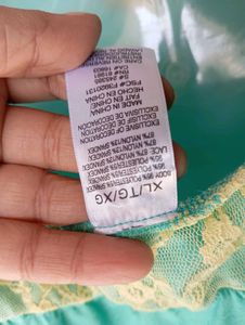 Comfortable Teal Nightgown with Lace