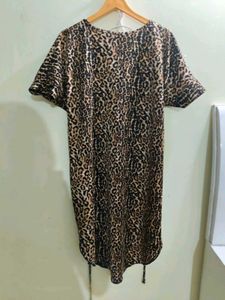 Leopard Print Short Sleeve Dress