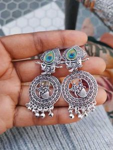 Designer Peacock &amp; Dancer Earrings