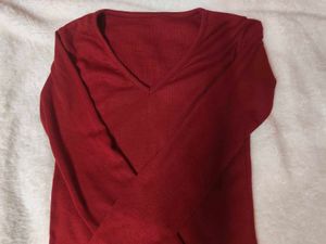 Cozy V-Neck Ribbed Knit Sweater