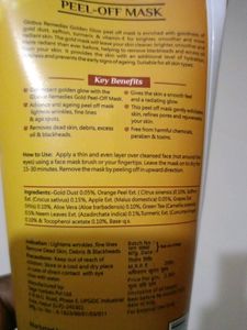 Globus Naturals Gold Peel -off Mask