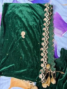 🔥SALE🔥Elegant Emerald Green Velvet suit