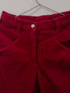 Red Velvet Trouser Jeans