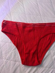 Red Ribbed Briefs