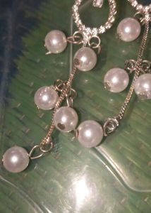 Elegant Pearl Drop Earrings with Crystal Accents