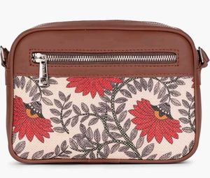 ZOUK Floral Print Crossbody Bag