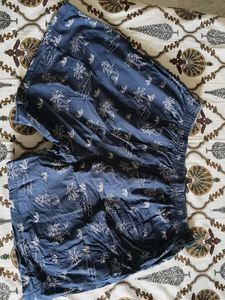 Navy Palm Tree Print Shorts