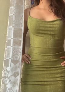 Olive Green Bodycon Mini Dress