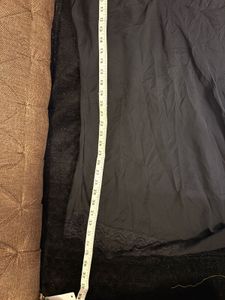 Black Lace Trimmed Slip Dress