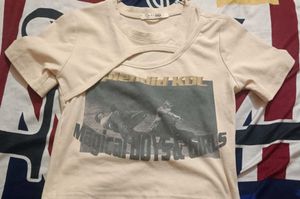 Graphic Cut-Out Crop Top Tee