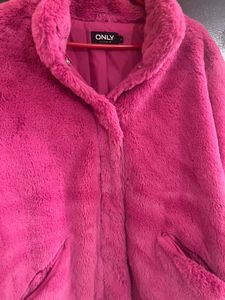 ONLY Pink Faux Fur Jacket