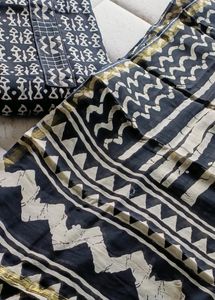 Jaipuri Block Printed Bandhani Style Suit Set