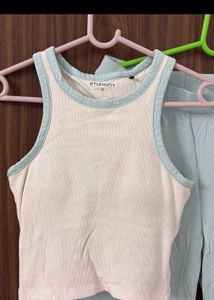 Cute Ribbed Tank Top &amp; Pants Set