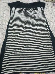 Striped Kurta with complementary for free Black P