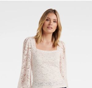 Elegant Lace Square Neck Top