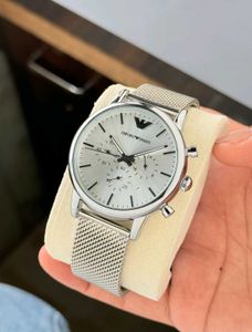 Emporio Armani Silver Mesh WatchLuigi Formals# Dia