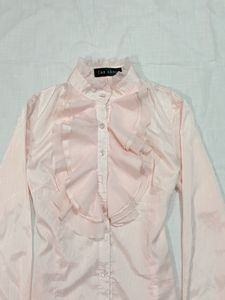Chic Pink Ruffle Blouse