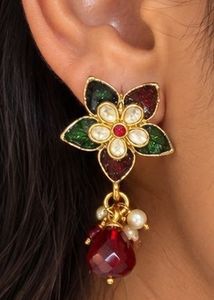 Exquisite Floral kundan Earrings