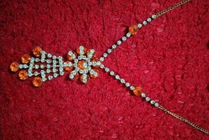 Sparkling Orange &amp; Crystal Jewelry Set
