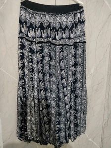 Bohemian Elephant Print Maxi Skirt