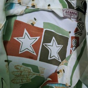 Patterned Button-Up Shirt