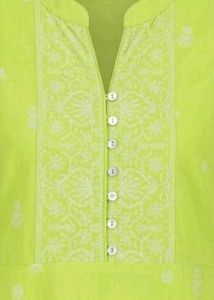 Lime Green Embroidered Anarkali Kurta