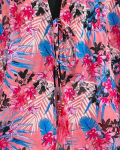 Vibrant Floral Kimono Cover-Up