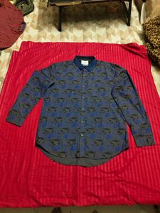 Mr Bowerbird Men Grey &amp; Blue Slim Fit Shirt