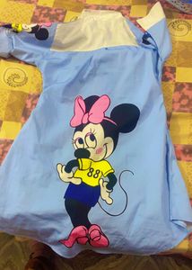 Cute Minnie Mouse Blue Kurta