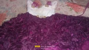 Purple Rose Velvet Frock