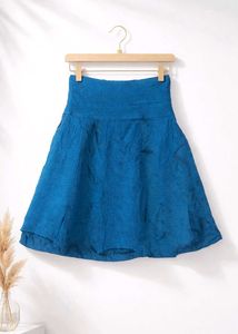 🦋 Ocean-Blue Flowy A-Line Skirt — Orignal PROMOD