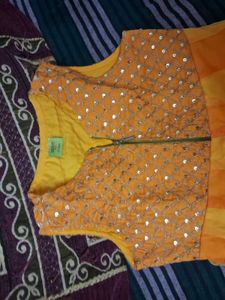 Yellow-Orange Kurti For Kids