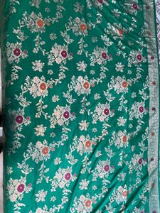 Premium Green Banarasi Silk Saree