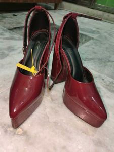 Fixed price ❗ jm look Chic Burgundy Platform Heel
