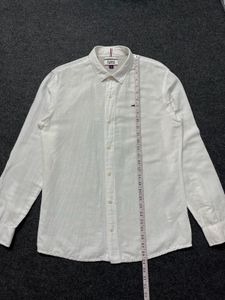 Tommy Hilfiger Men's White Linen Shirt