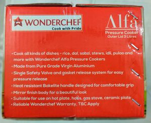 Brand New Wonderchef Pressure Cooker 3 Litres