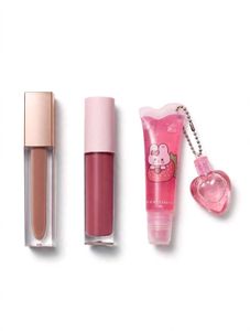 Cute Lip Gloss Set with Charm
